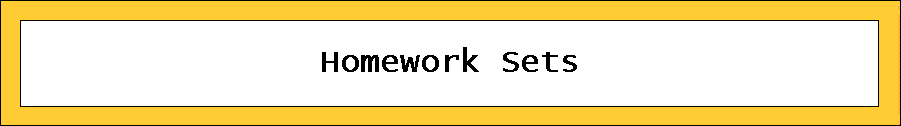Homework Sets
