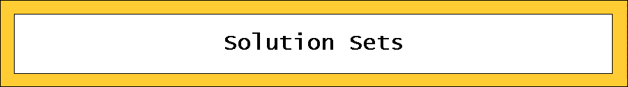 Solution Sets