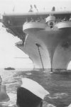 Bow View in caribbean 1954