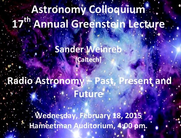 Weinreb Lecture Poster