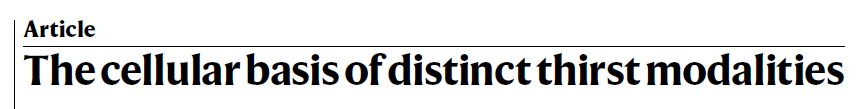 The cellular basis of distinct thirst modalities
