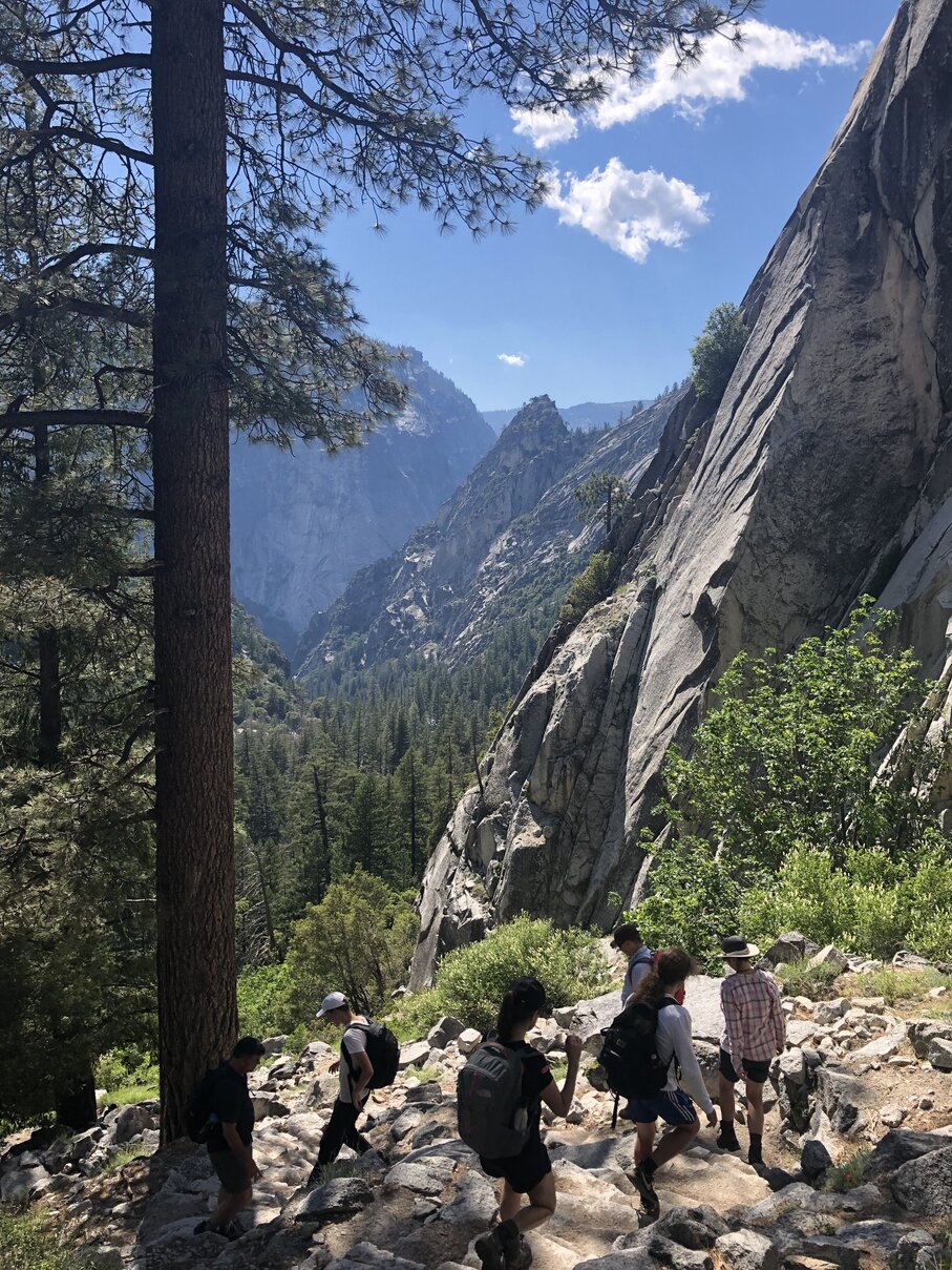 Walking back down from the Half Dome
